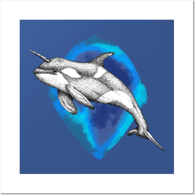 Killer Narwhale Wall Art by Ndanceart